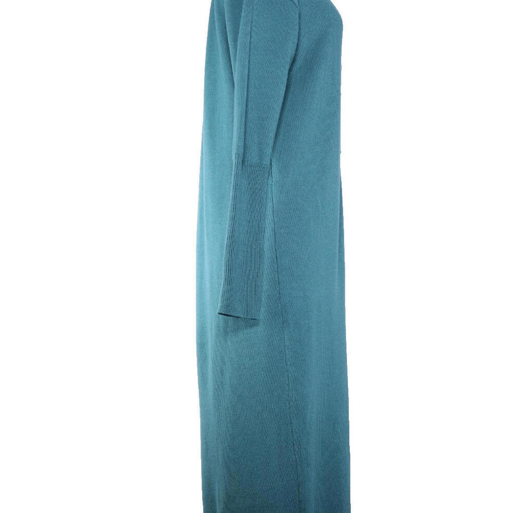 Wilfred Women’s X Small Teal Sweater Dress Long Sleeve Line Cardigan Marino Wool - Picture 8 of 12